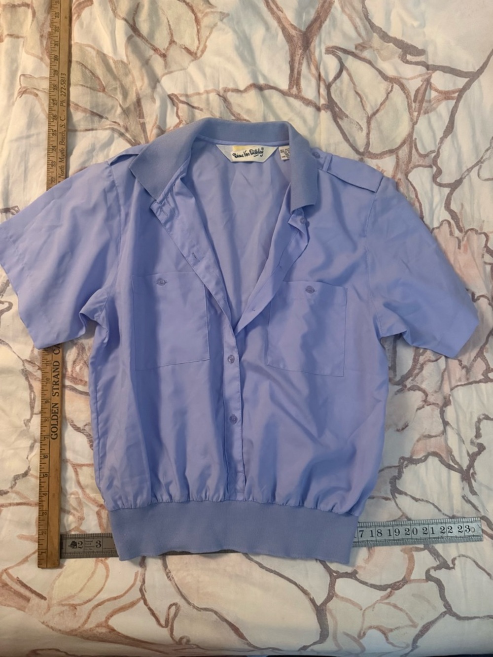 Diane Von Furstenberg Light Lavender Short Sleeve Top
